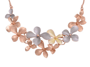 NC1866 Flower RsGld Necklace